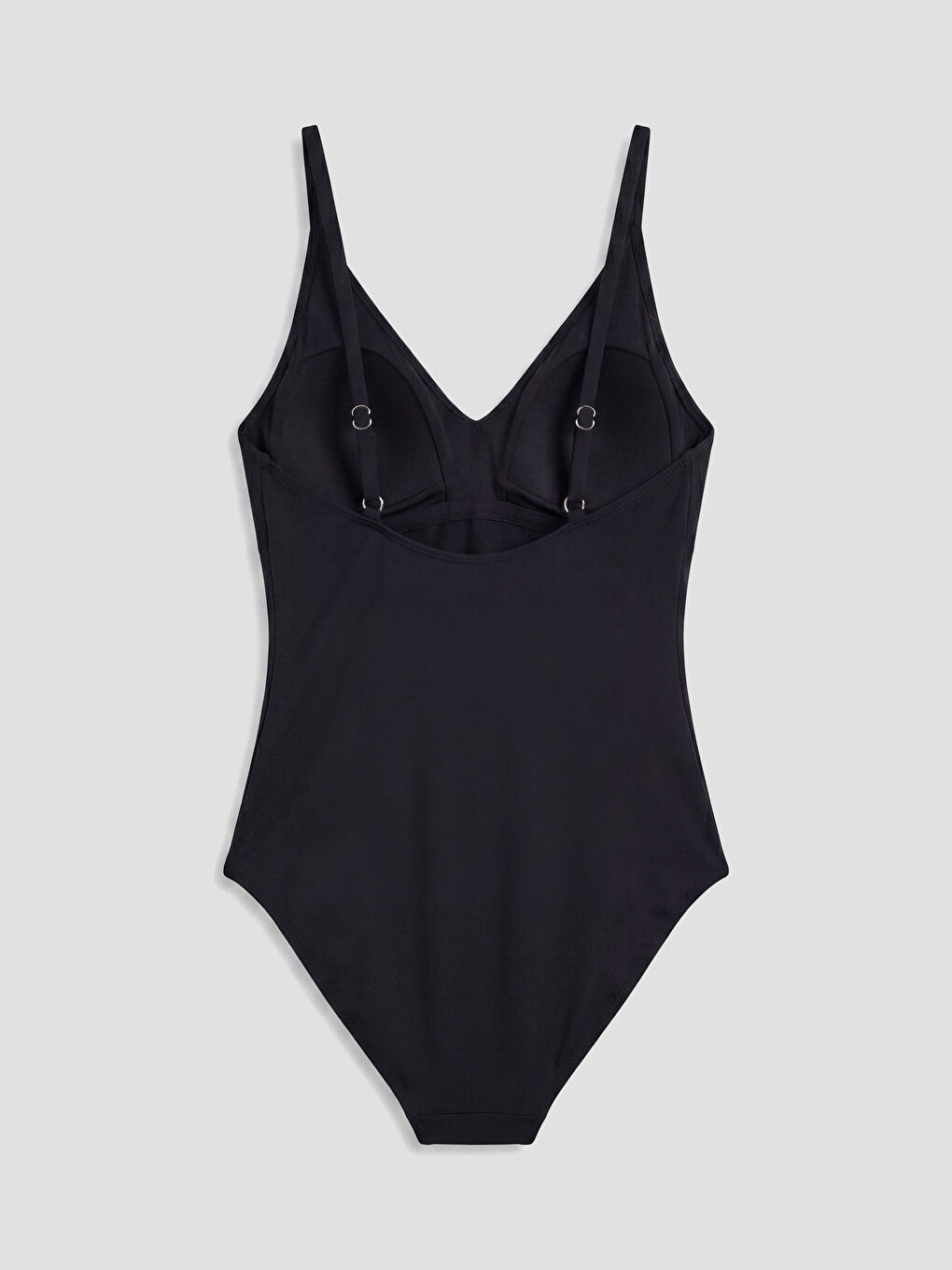 Siyah Hamile Düz Çıkarılabilir Pedli Mayo-1