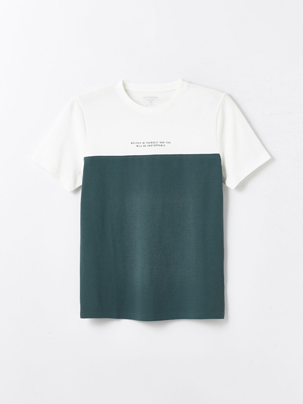 Crew Neck Short Sleeve Color Block Men's T-Shirt -S4BM89Z8-R9J