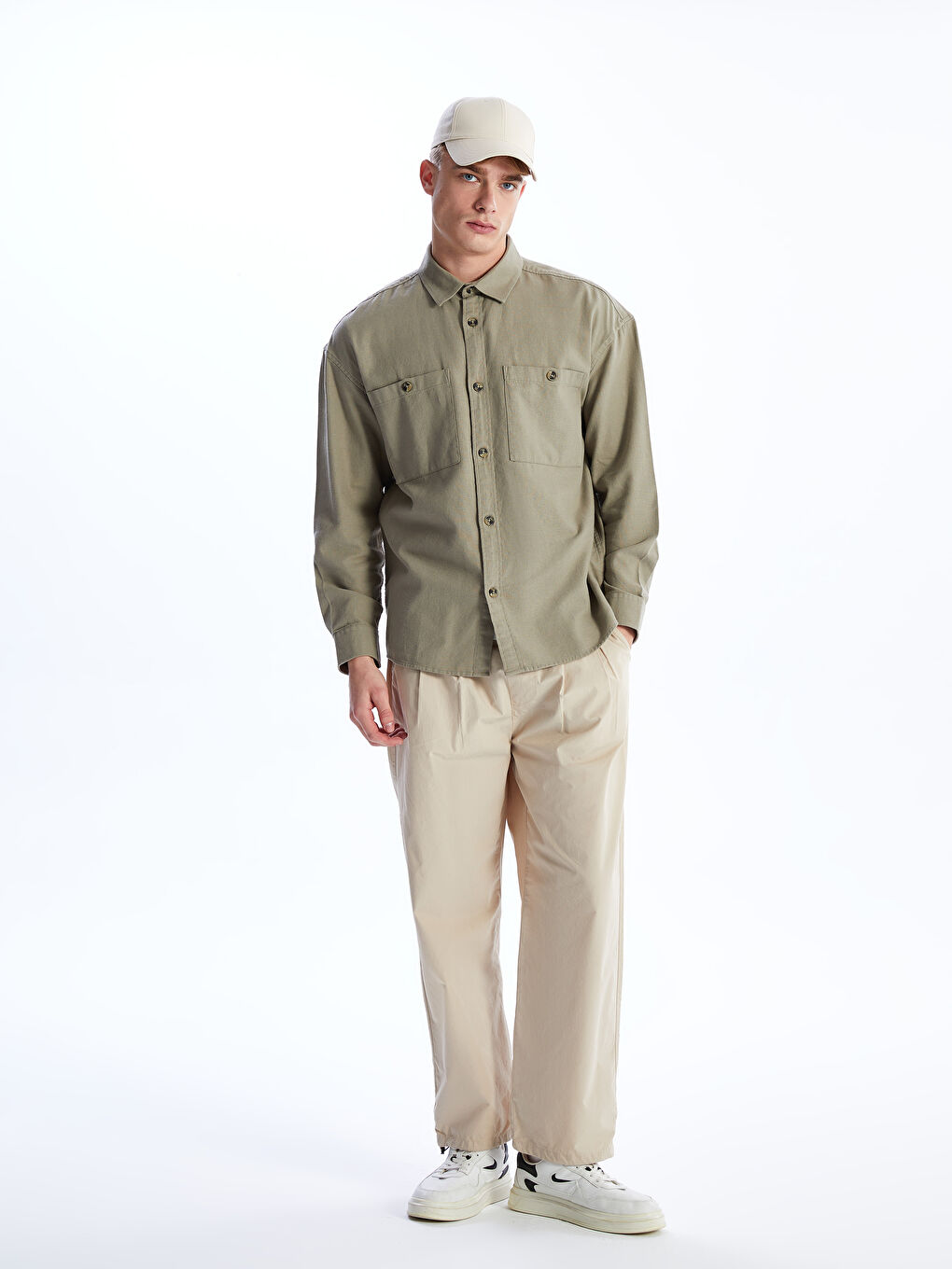 XSIDE Relaxed Fit Long Sleeve Men's Shirt -S4BN03Z8-RBW
