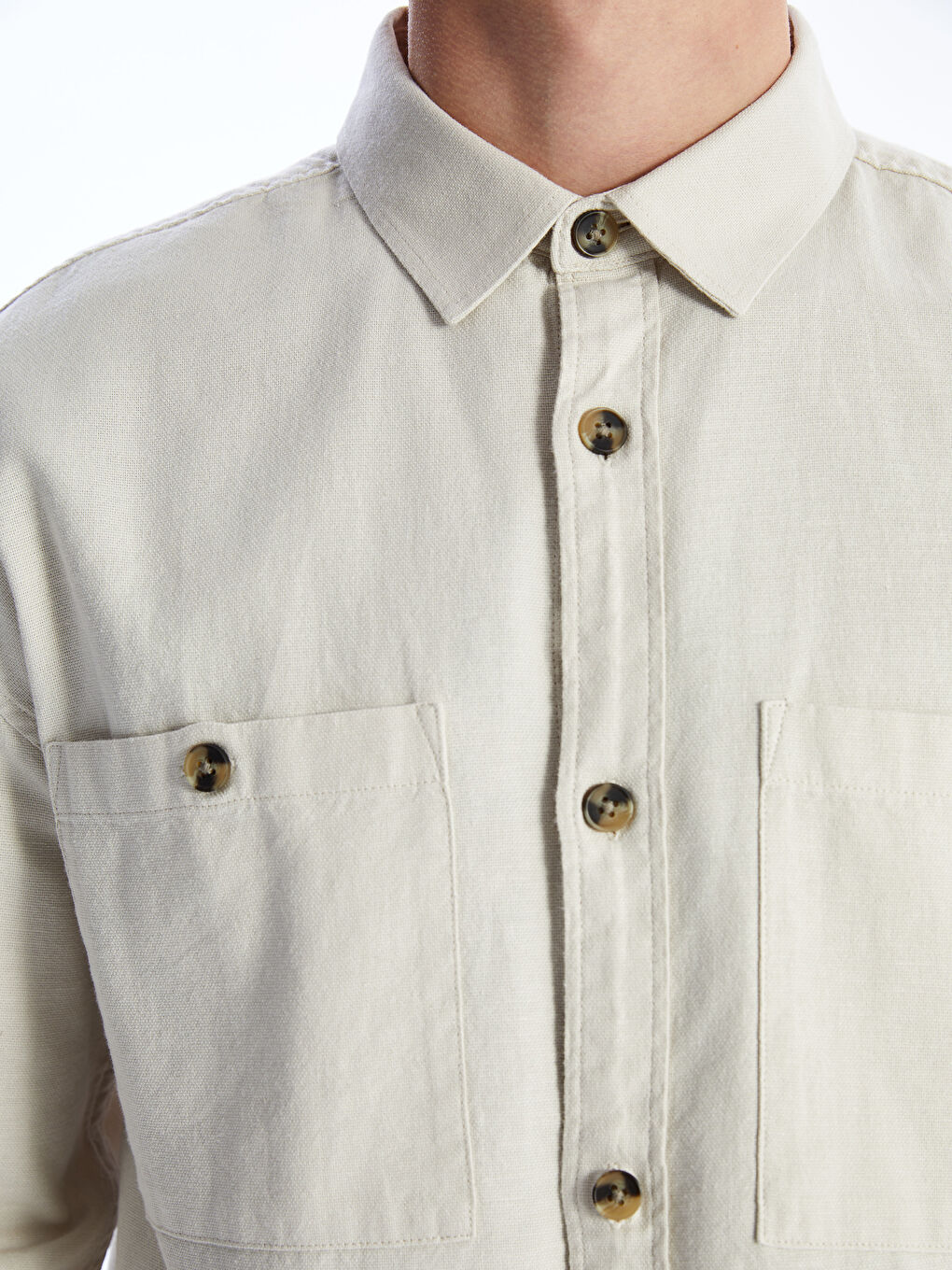 Relaxed Fit Long Sleeve Men's Shirt -S4BN03Z8-S9D