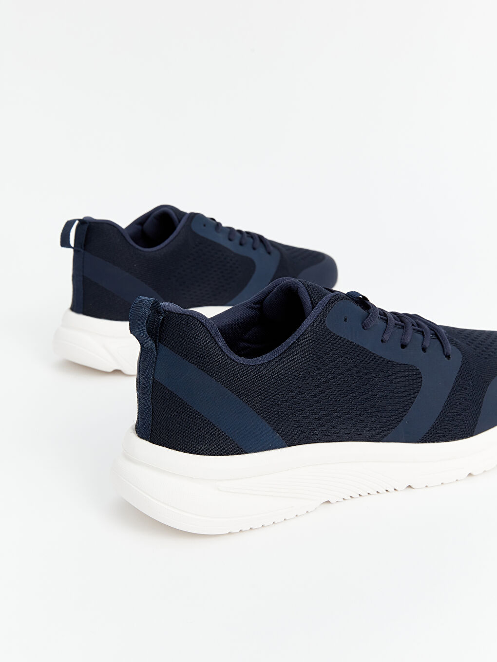 Lacivert Bağcıklı File Detaylı Erkek Spor Ayakkabı-3