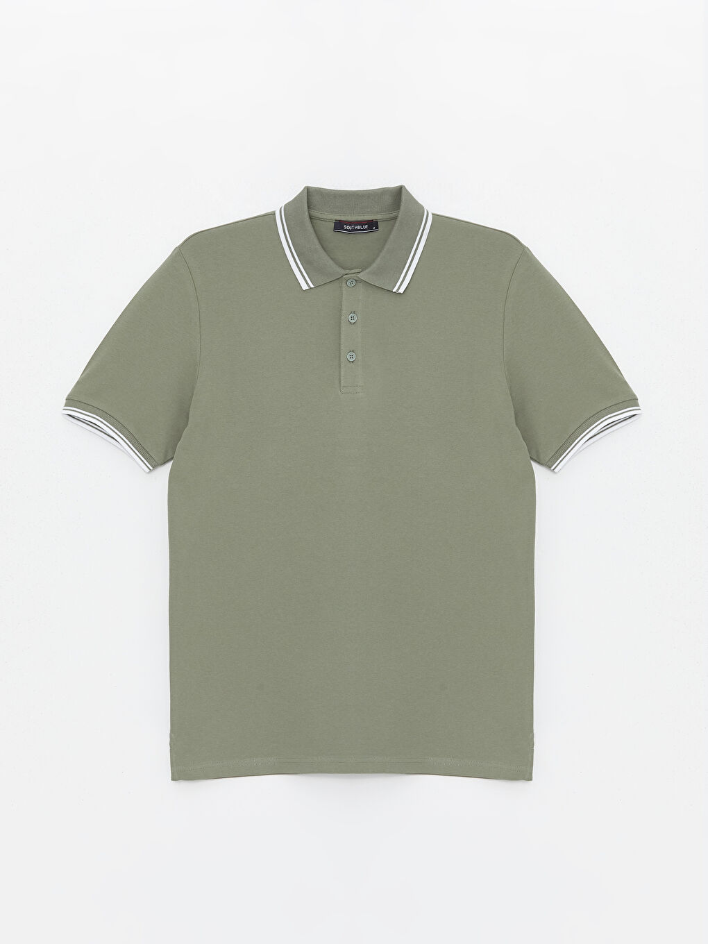 SOUTHBLUE Polo Neck Short Sleeve Pique Men's T-Shirt -S4BN18Z8-QR5