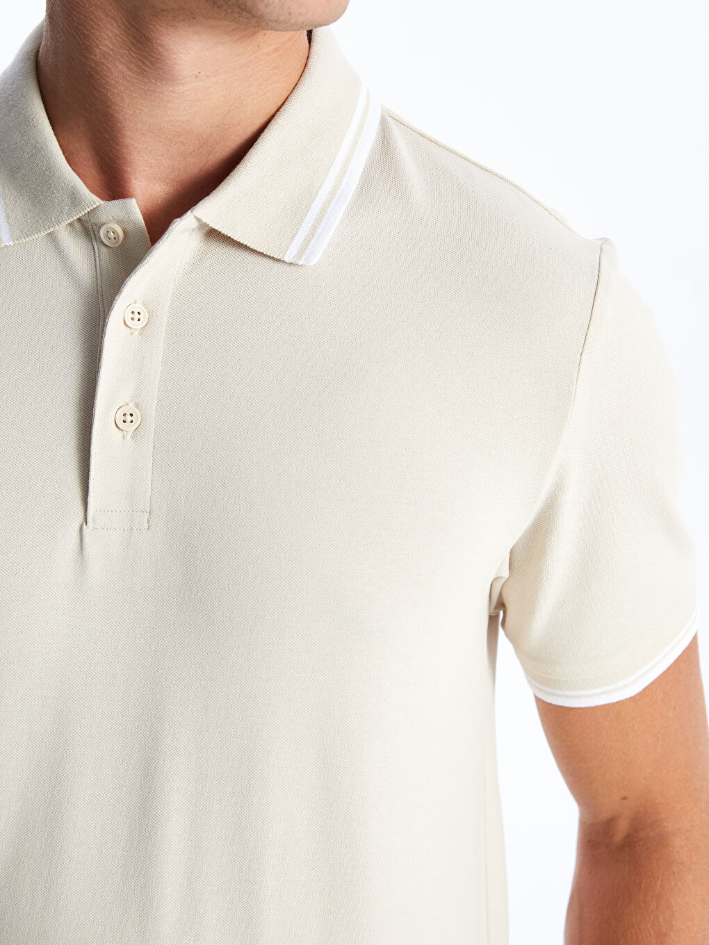Polo Neck Short Sleeve Pique Men's T-Shirt -S4BN18Z8-QSC