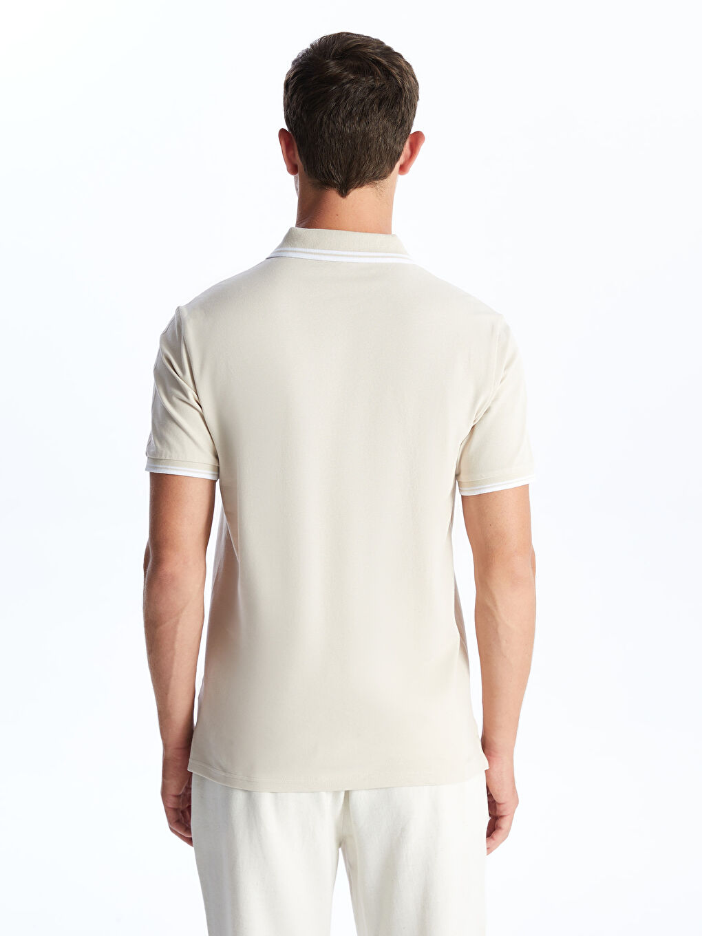 Polo Neck Short Sleeve Pique Men's T-Shirt -S4BN18Z8-QSC