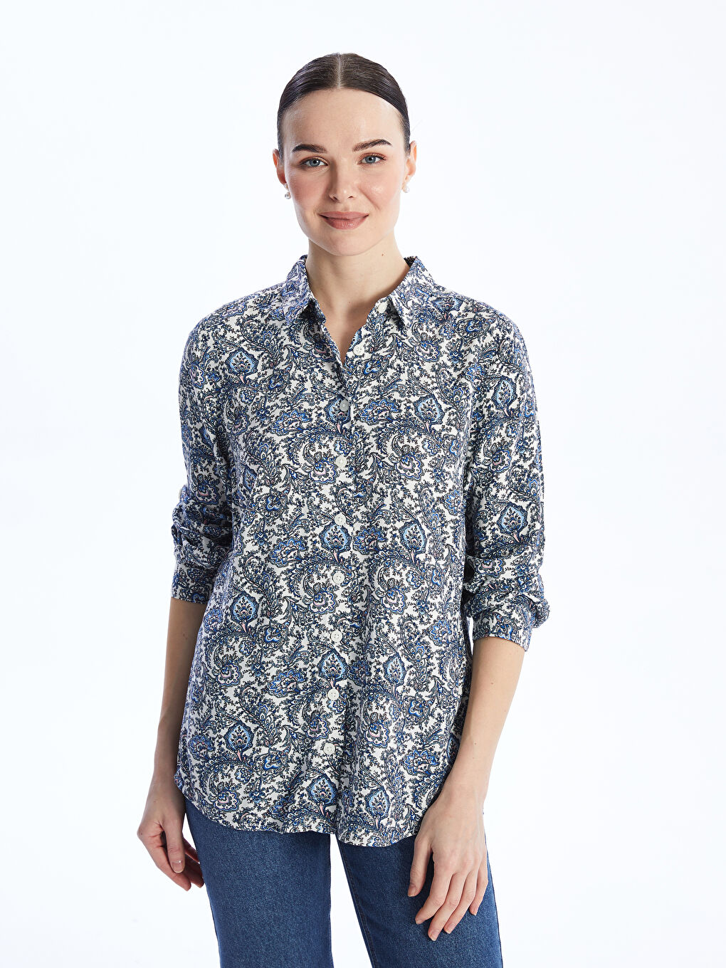 Cămașă Cu Mânecă Lungă Cu Model Pentru Femei