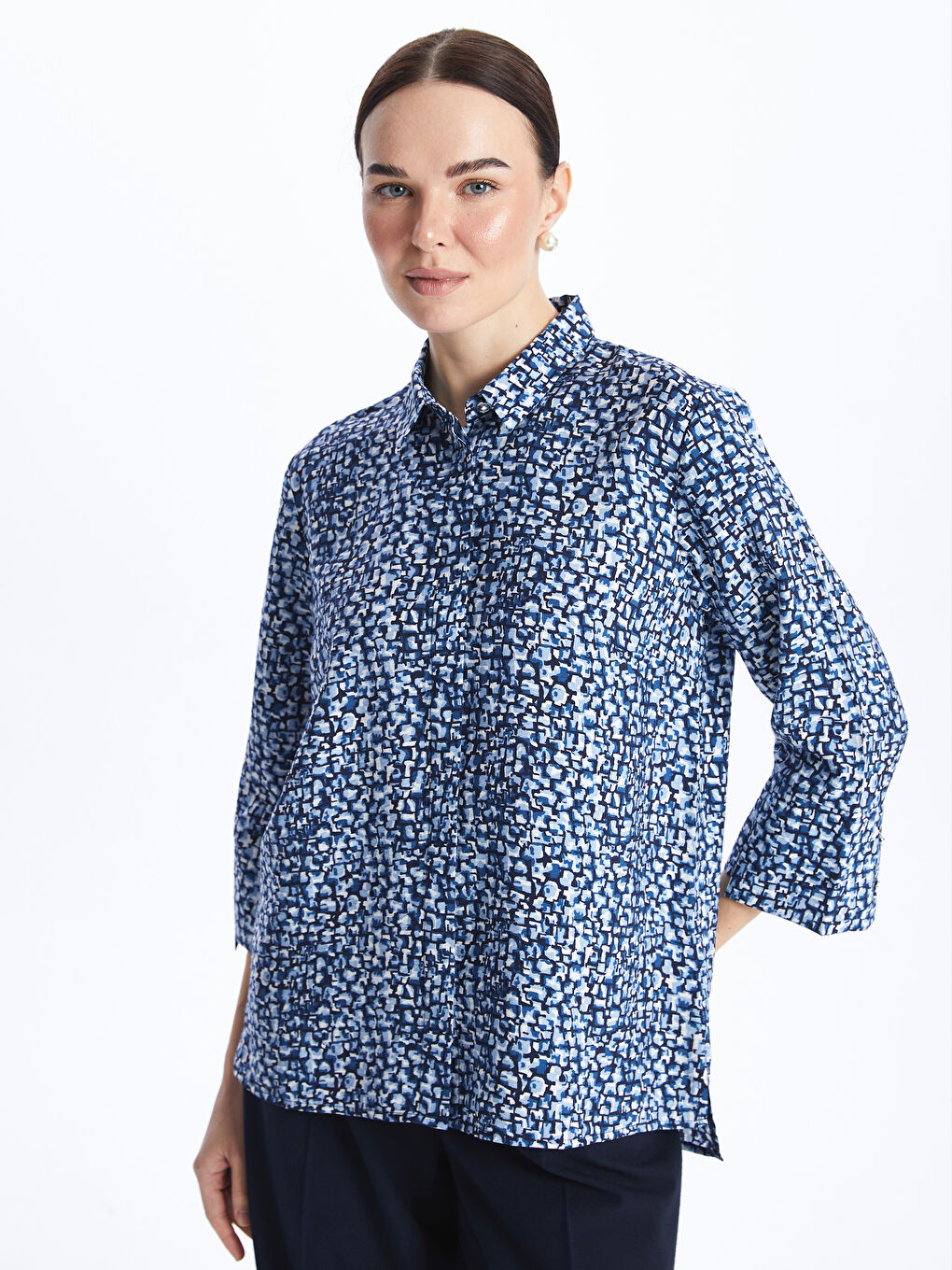 Patterned Women's Shirt -S4BN39Z8-LSJ