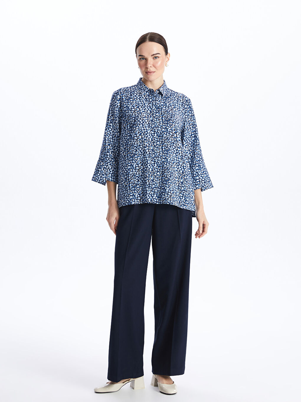 Patterned Women's Shirt -S4BN39Z8-LSJ
