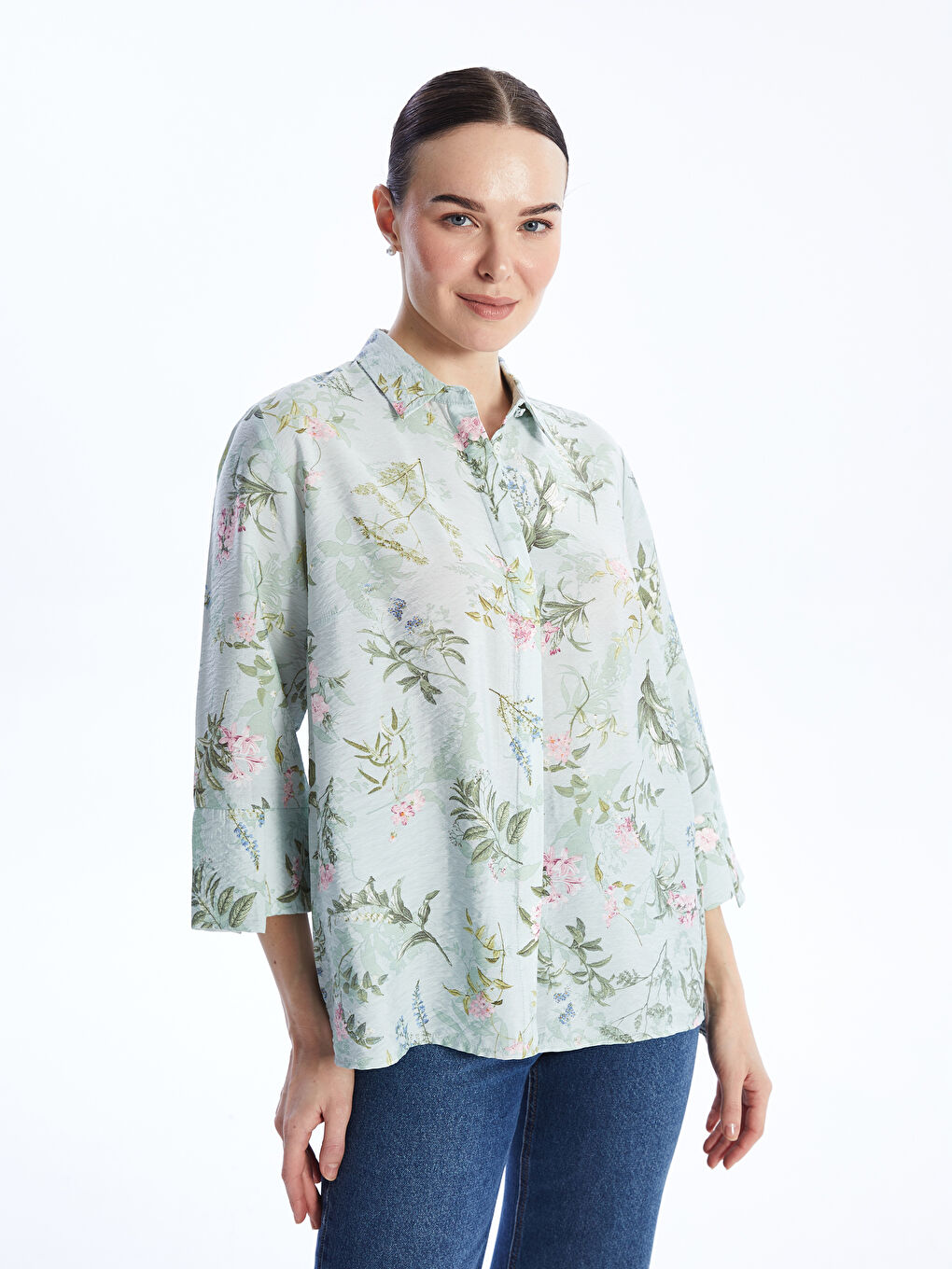 Patterned Women's Shirt -S4BN39Z8-LRL