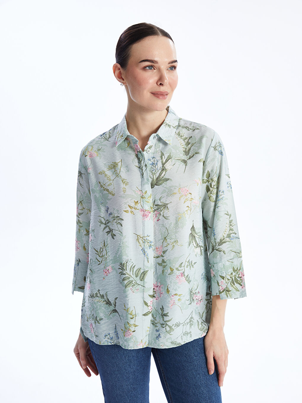 Patterned Women's Shirt -S4BN39Z8-LRL