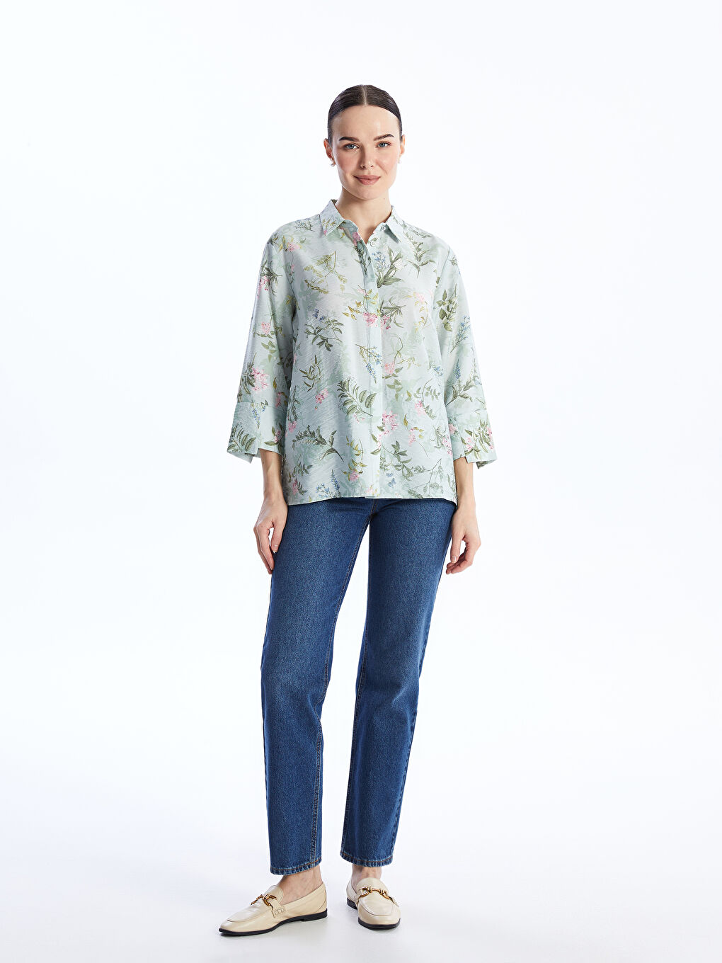 Patterned Women's Shirt -S4BN39Z8-LRL