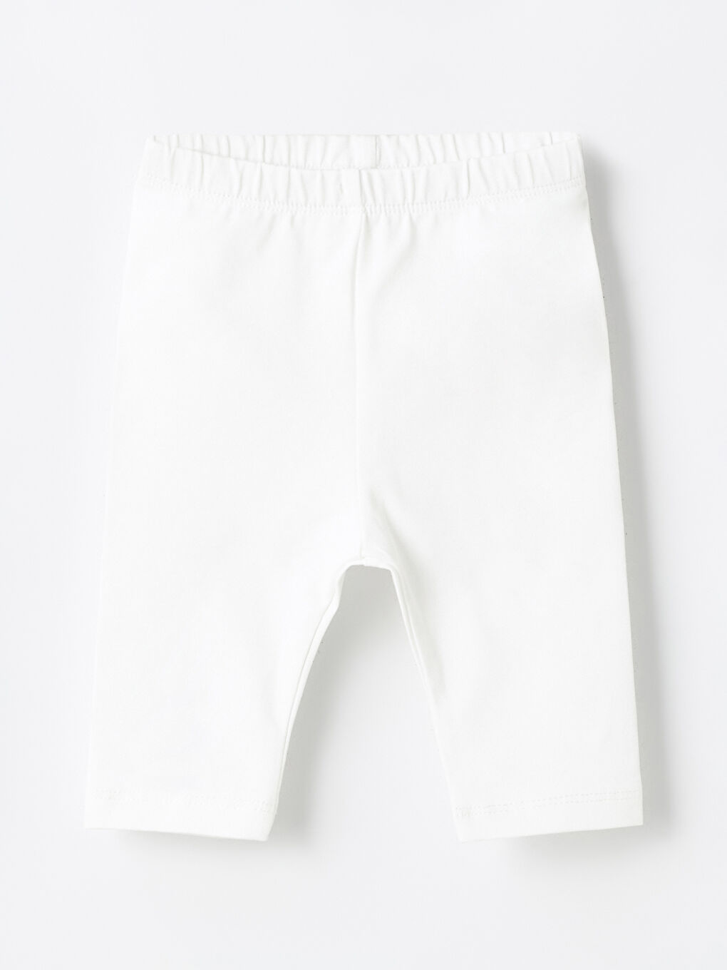 LCW baby Ekru Beli Lastikli Basic Kız Çocuk Tayt