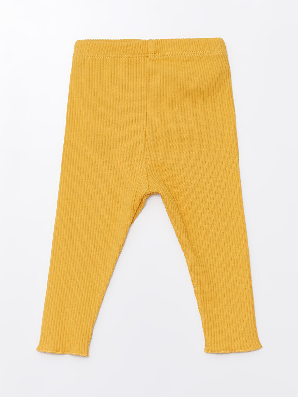 Sarı Basic Fitilli Kız Bebek Tayt