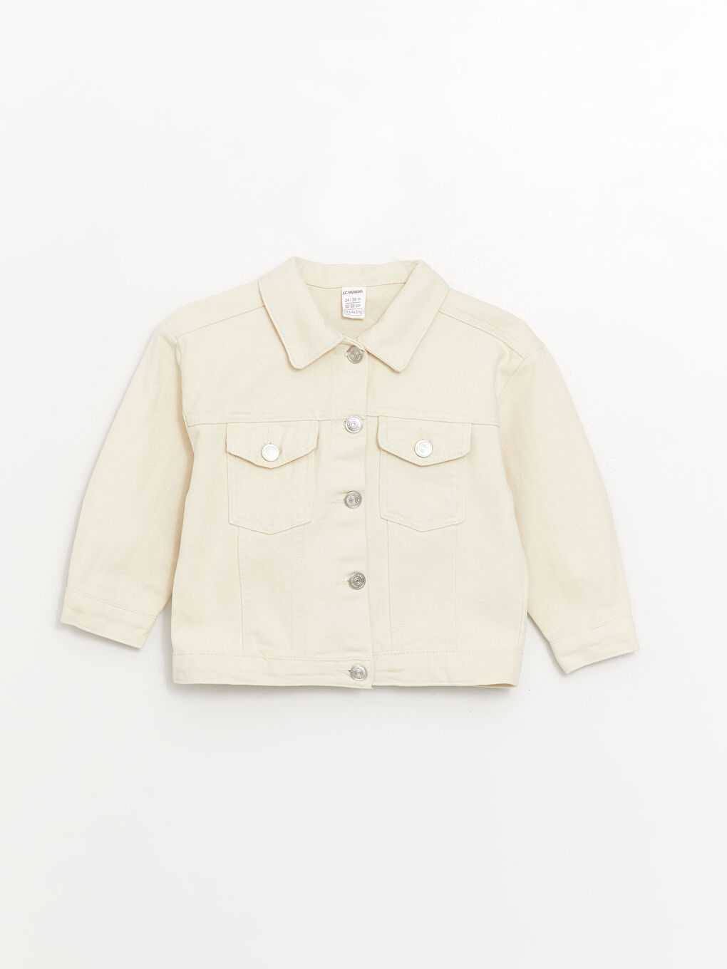 Bej Uzun Kollu Basic Kız Bebek Ceket