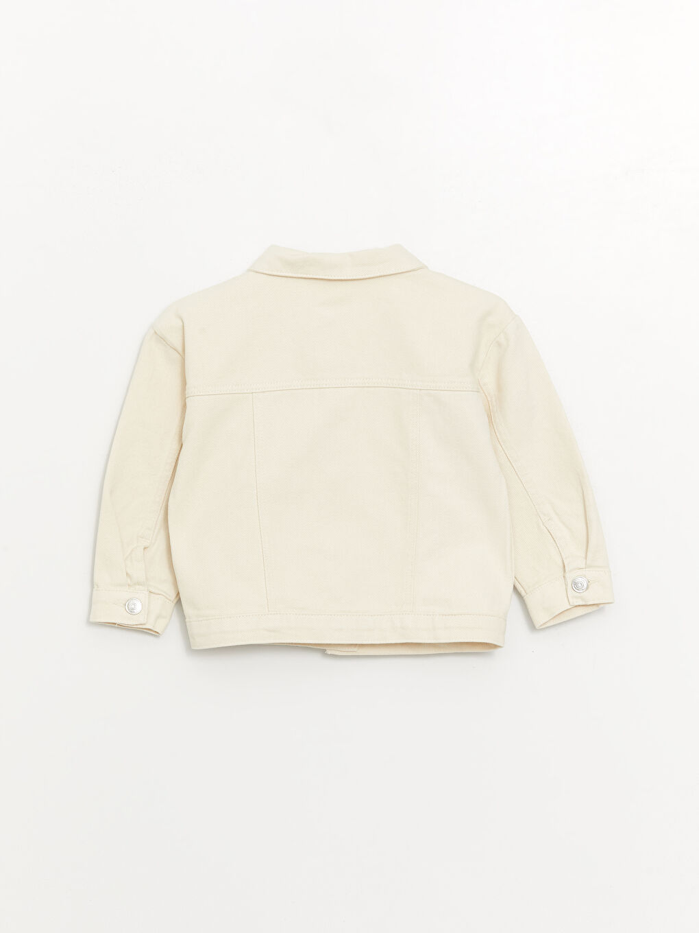 Bej Uzun Kollu Basic Kız Bebek Ceket-1