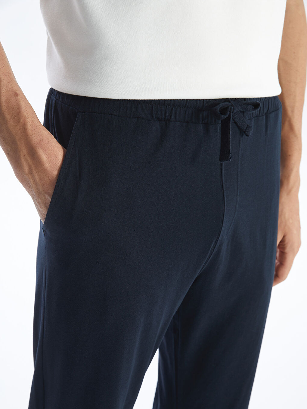 Lacivert Standart Kalıp Erkek Eşofman Altı-2