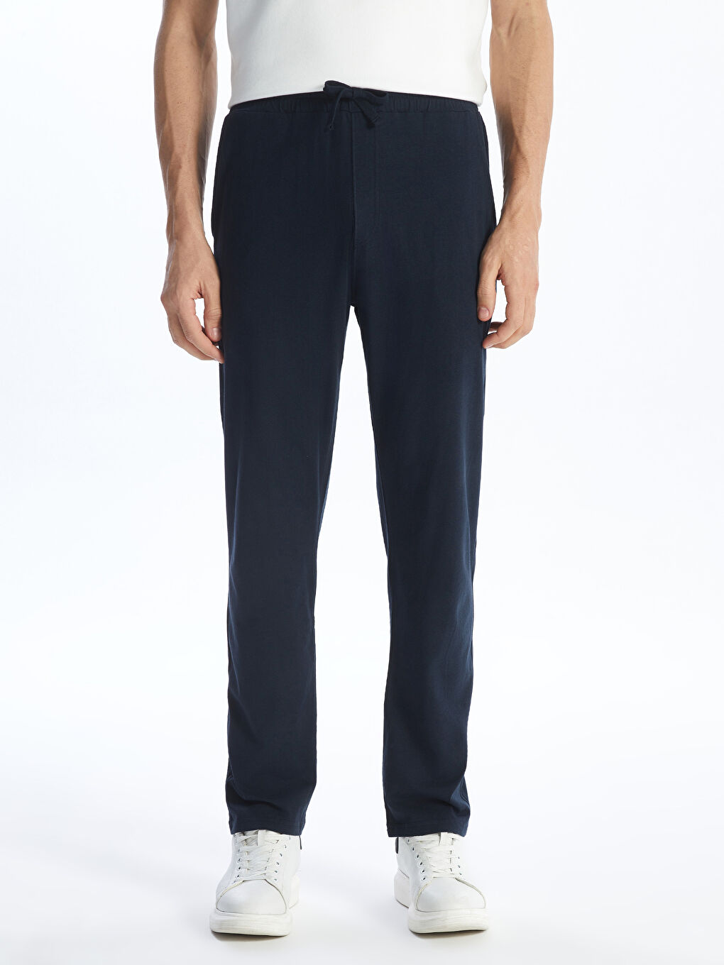 Lacivert Standart Kalıp Erkek Eşofman Altı-3