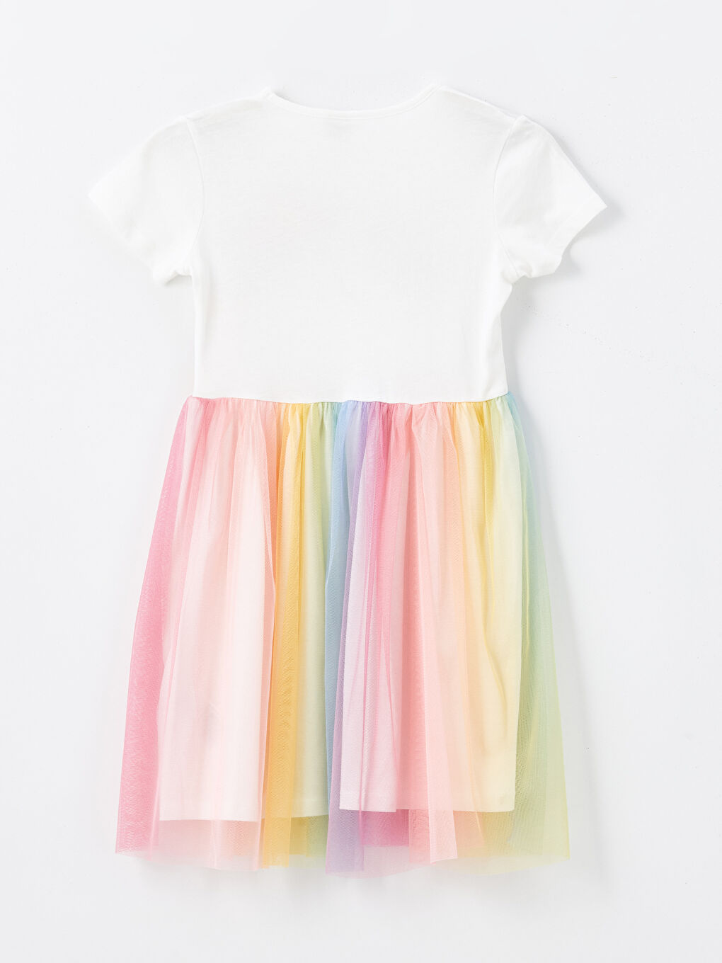 Crew Neck Printed Girls' Dress-1