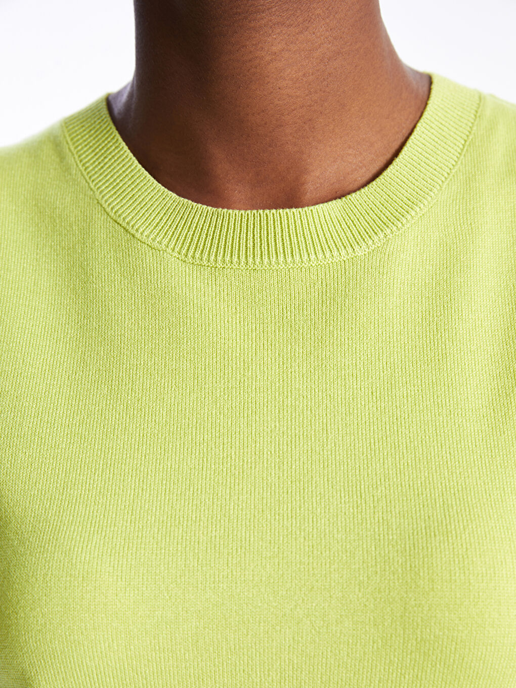 Women's Crew Neck Plain Knitwear Sweater Vest-3