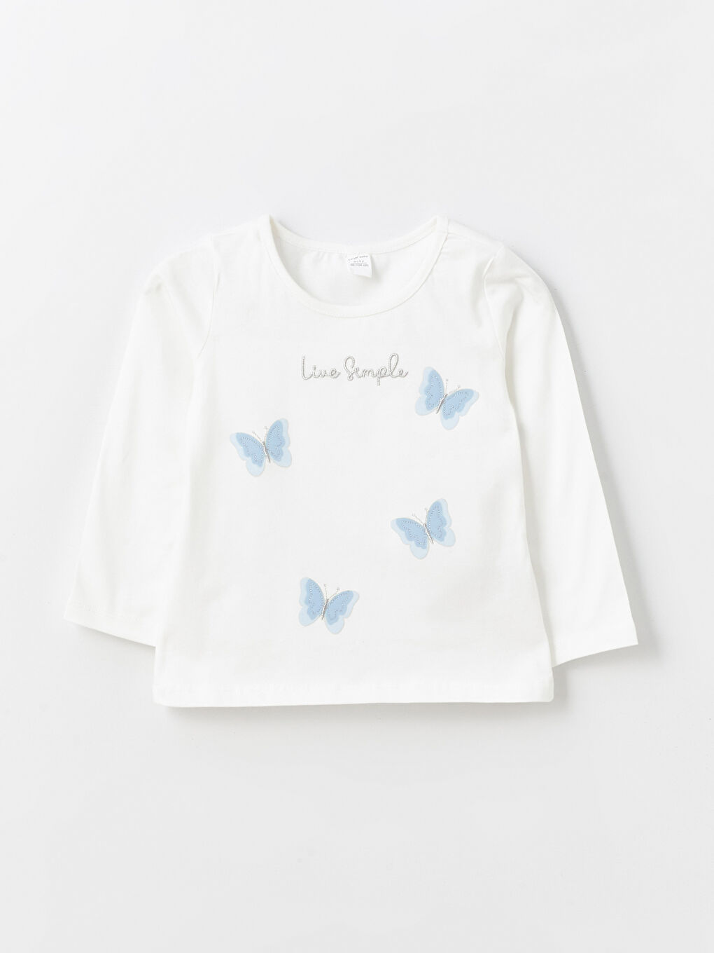 Crew Neck Long Sleeve Printed Baby Girl T-shirt -S4BP54Z1-R9J