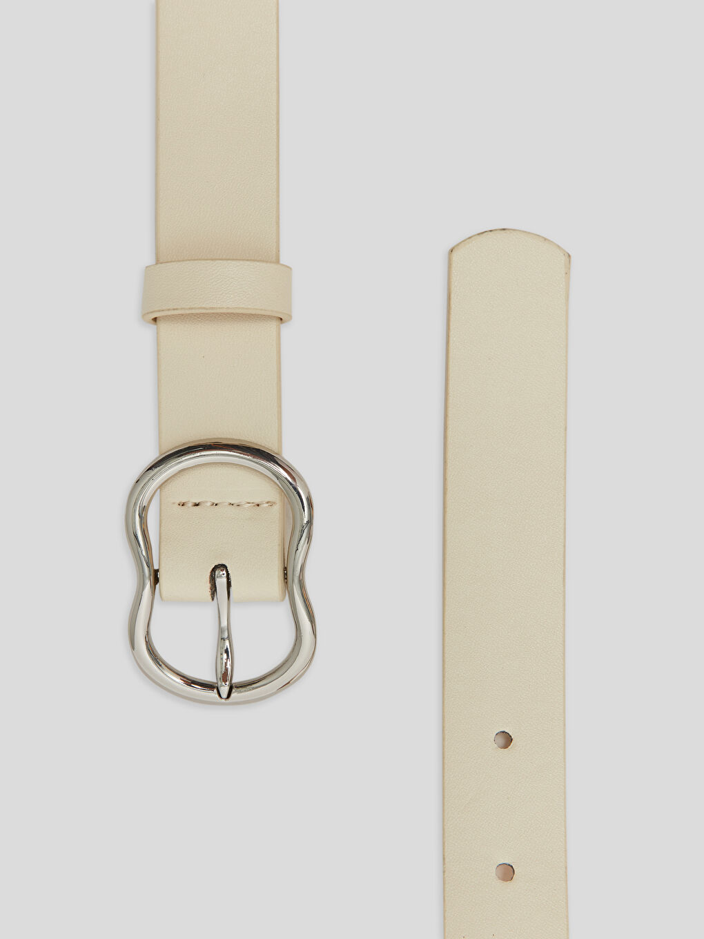 LCW ACCESSORIES Beyaz Deri Görünümlü Kadın Kemer - 2