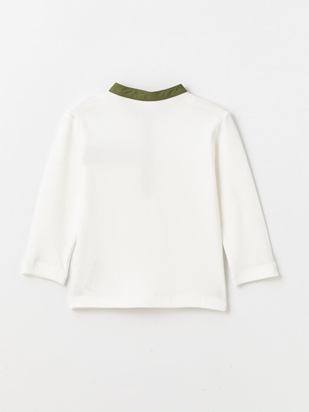 Ekru Bisiklet Yaka Basic Erkek Çocuk Tişört-1