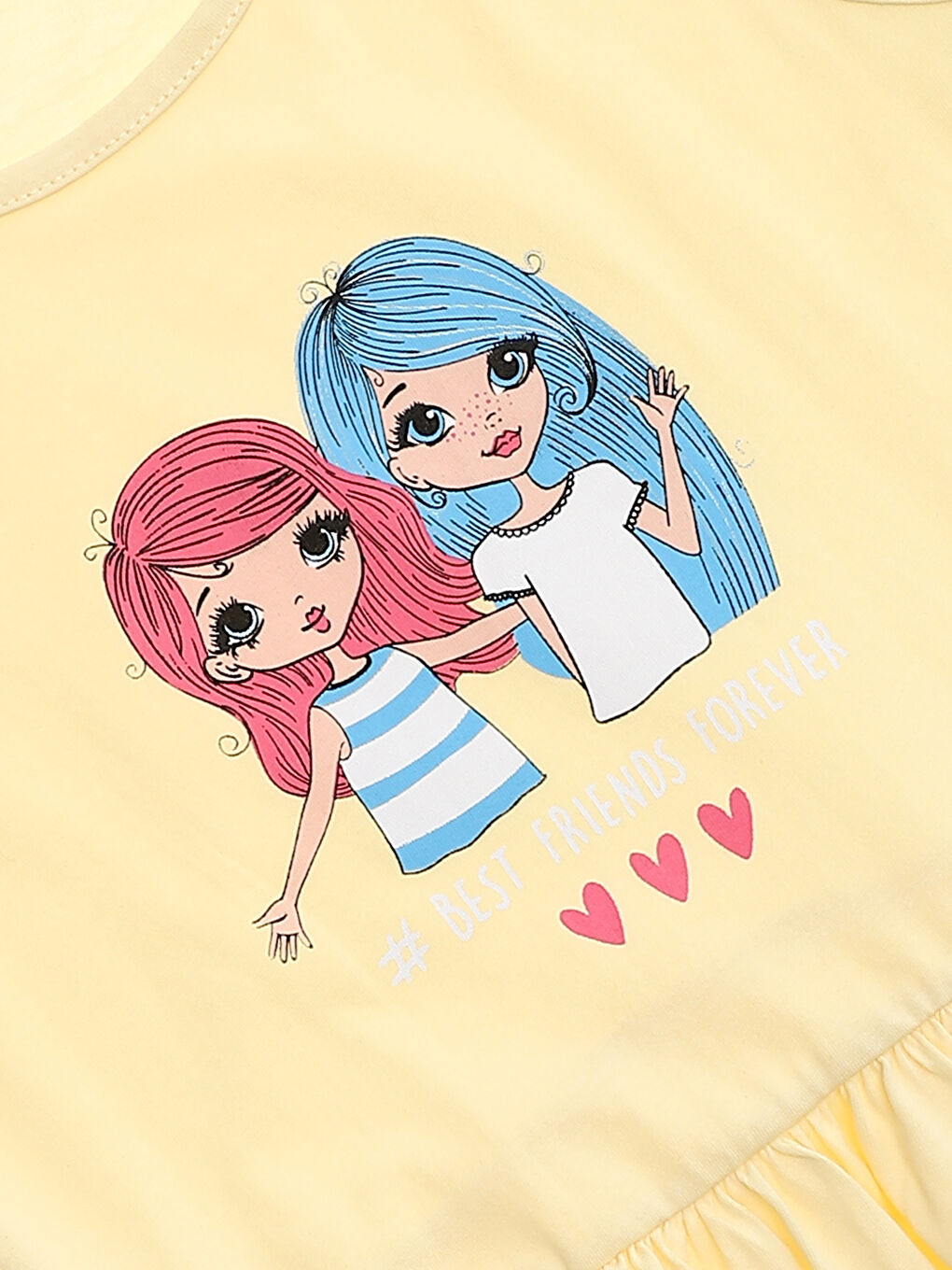 فستان للبنات بياقة دائرية-1