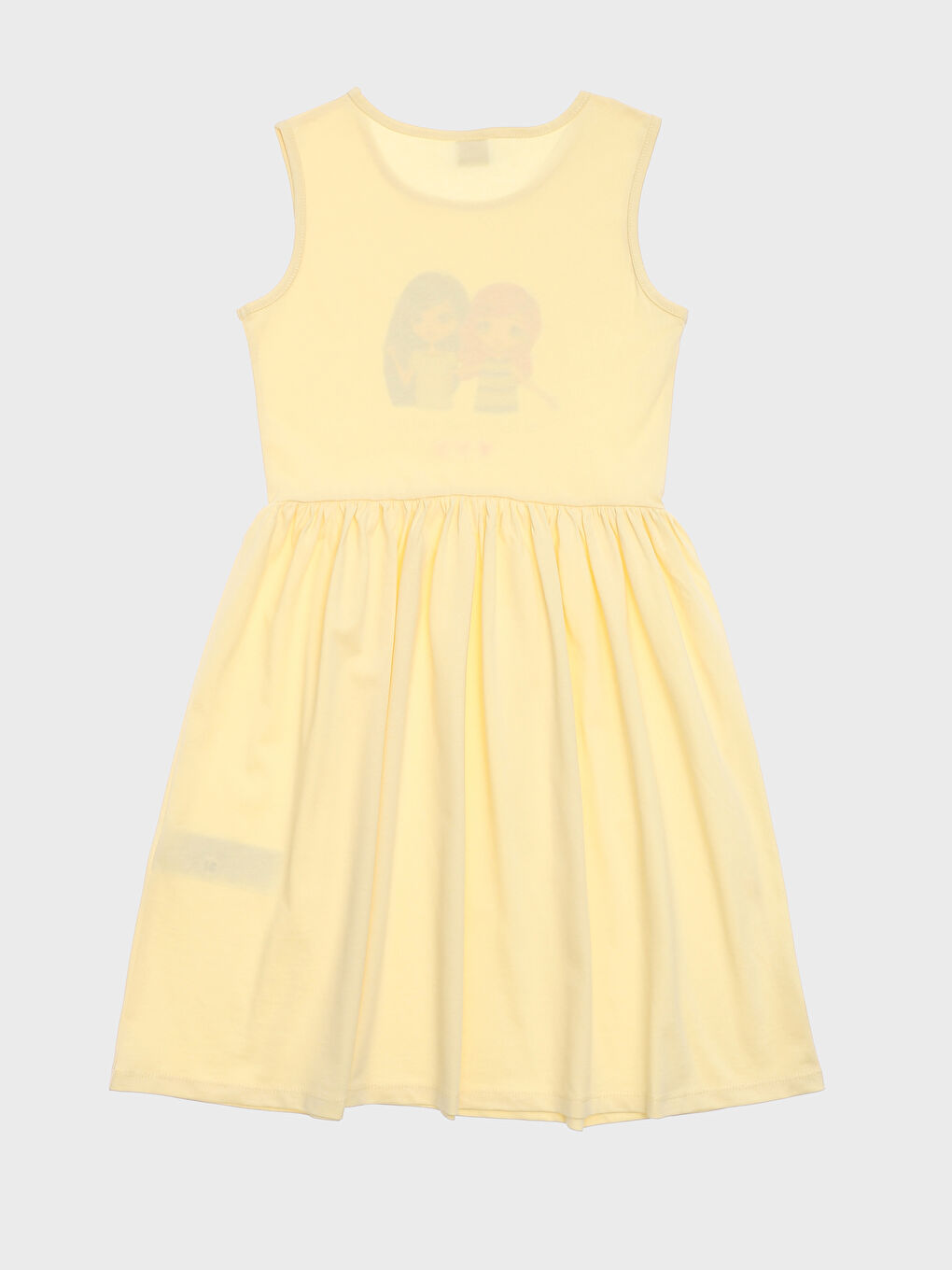 فستان للبنات بياقة دائرية-2