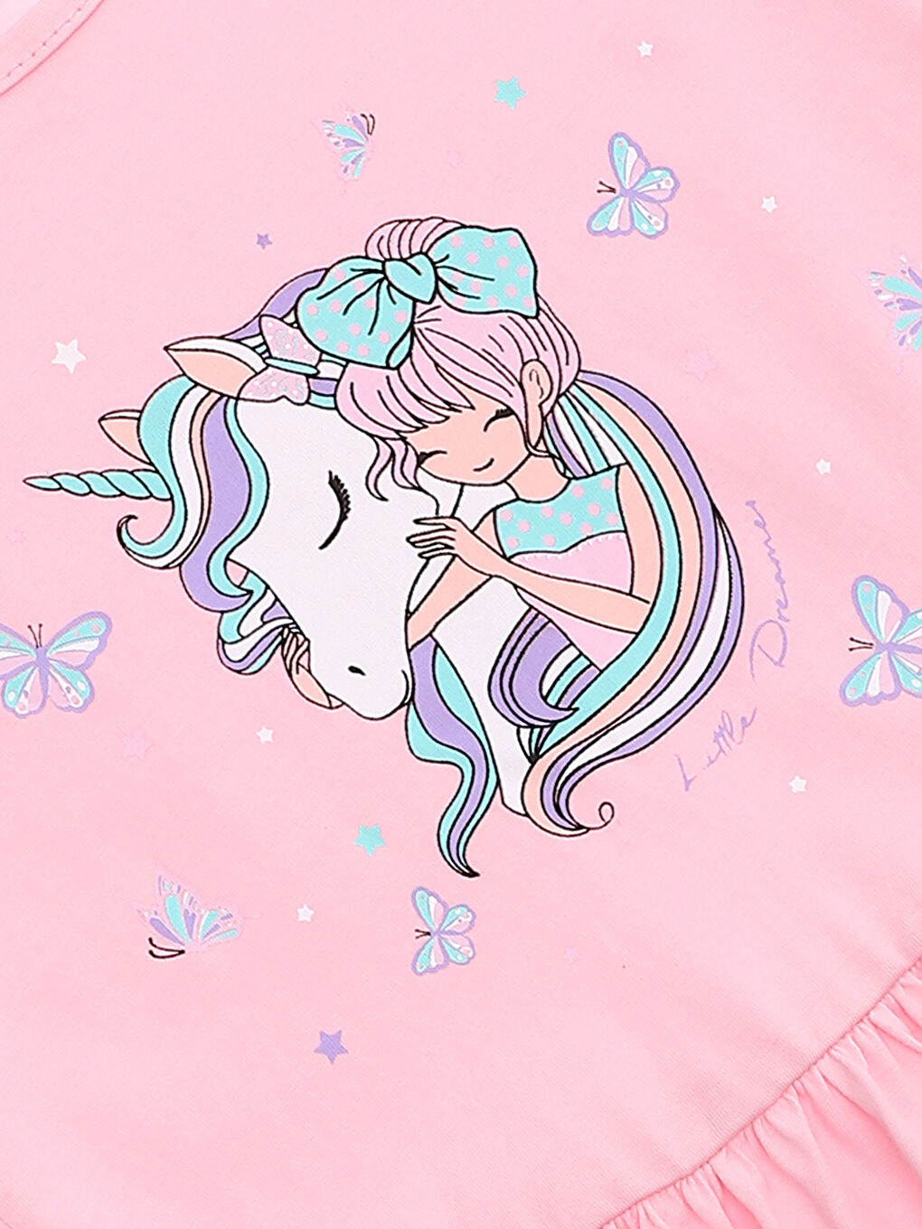 فستان للبنات بياقة دائرية-1