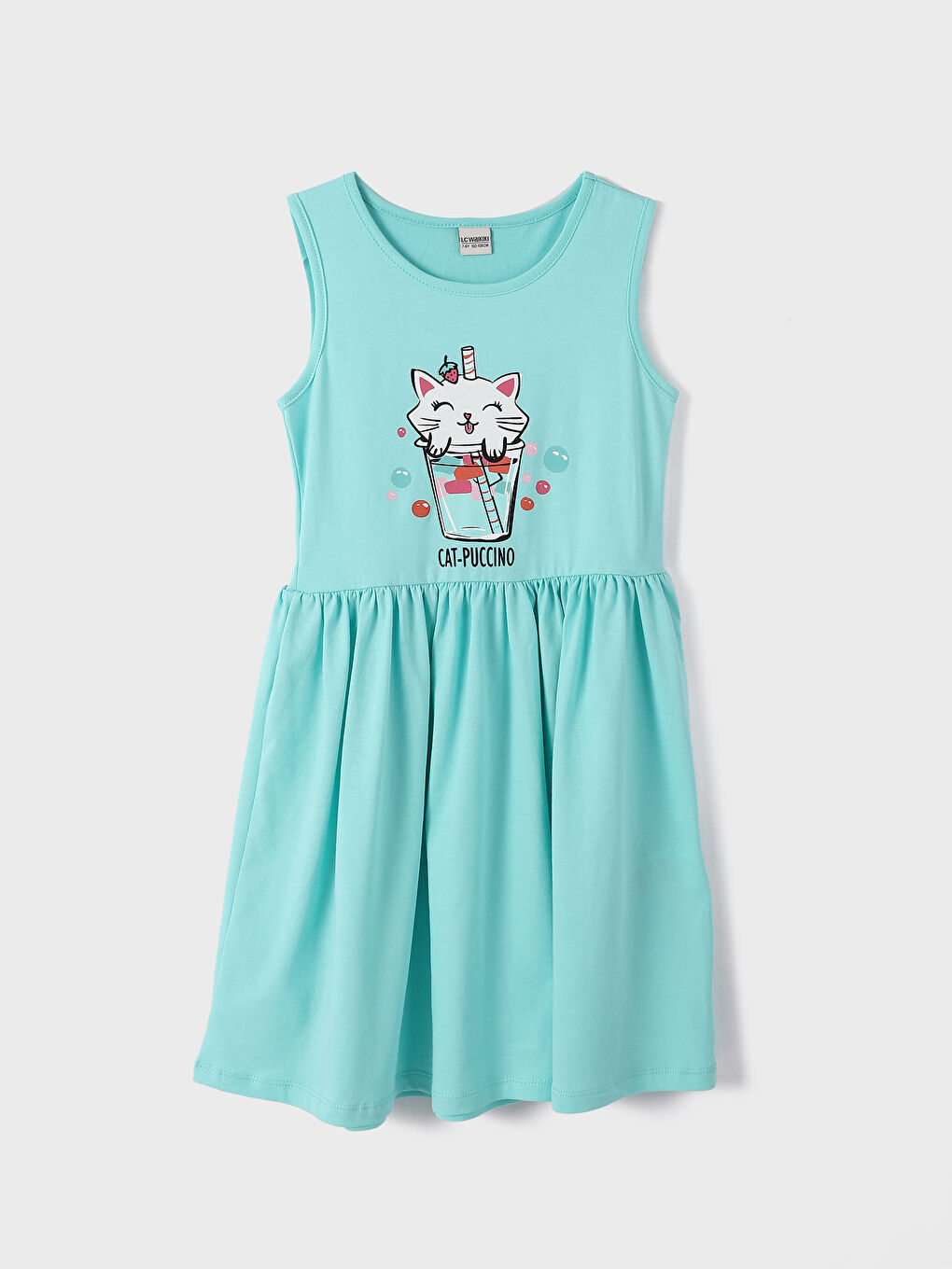 Crew Neck Girls' Dress