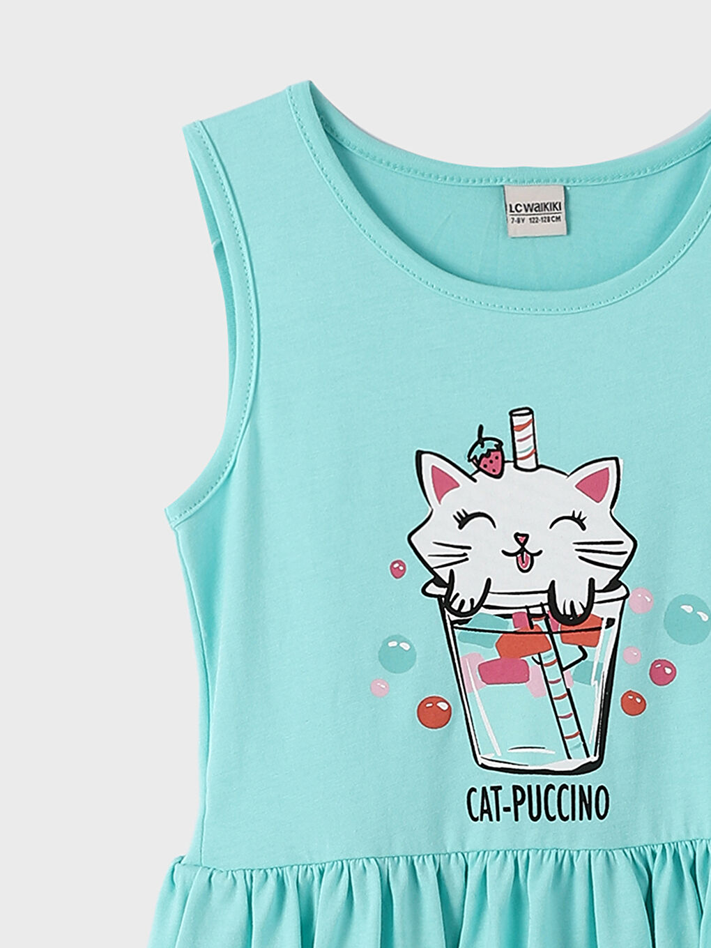 Crew Neck Girls' Dress-1