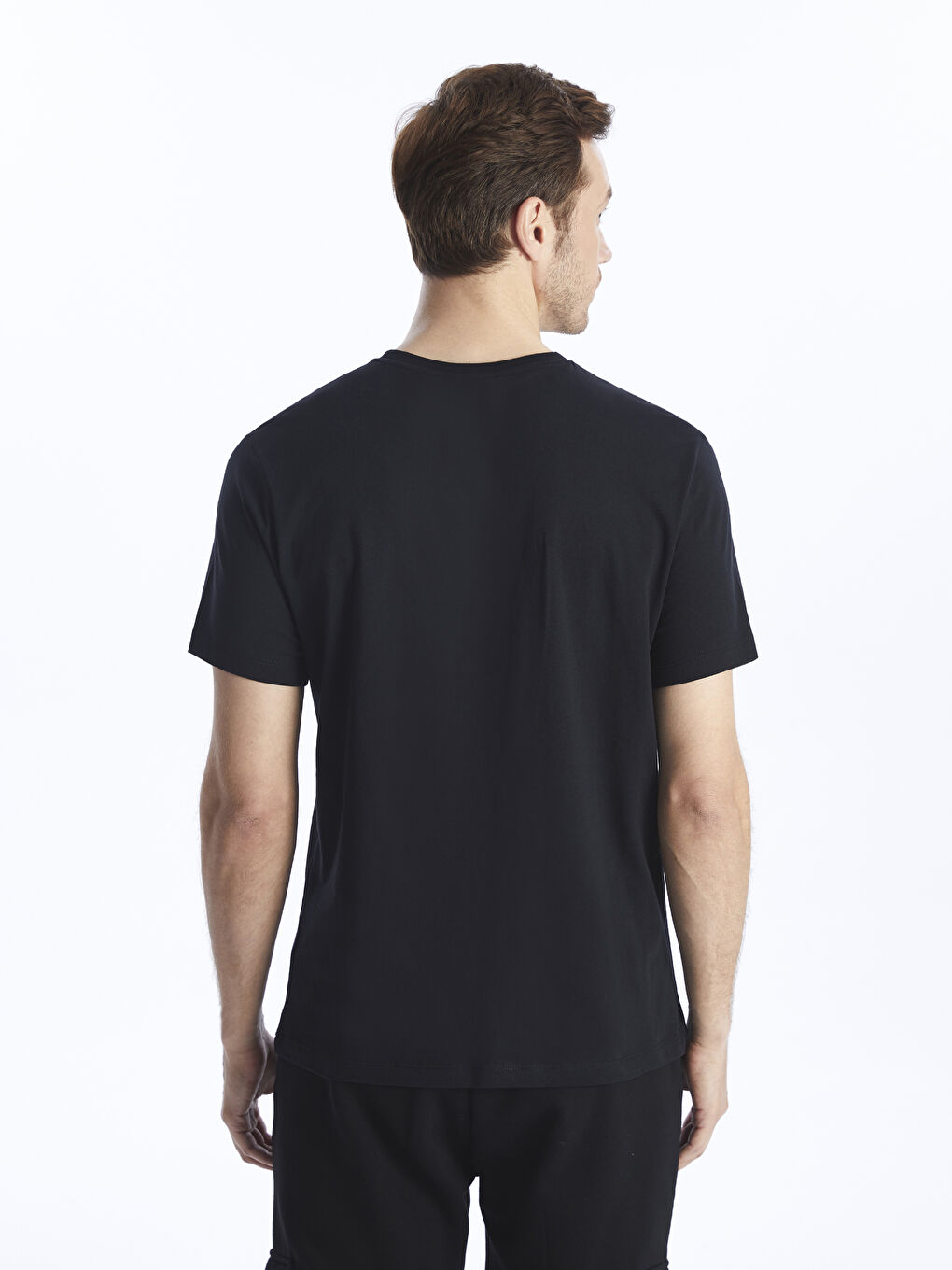 Crew Neck Short Sleeve Printed Combed Cotton Men's T-shirt-4