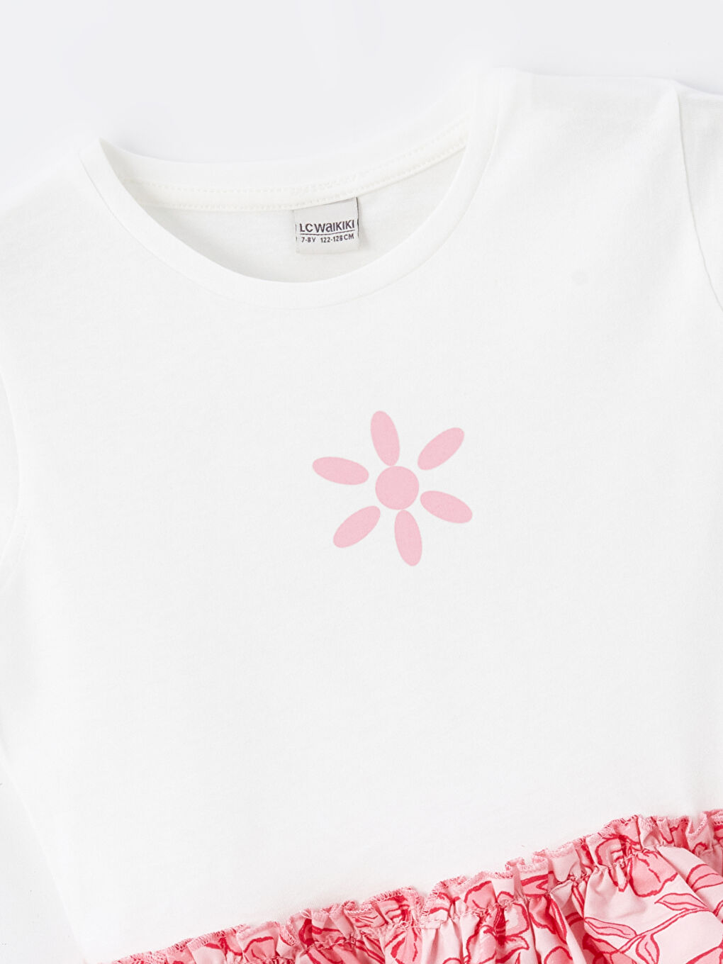 Crew Neck Floral Girls' Dress-1