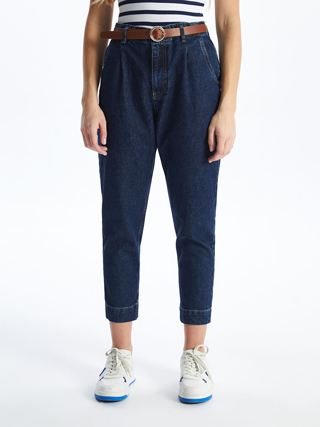 LC Waikiki Farmerke za žene sa kaišem, kroj mama fit -S4BQ86Z8-309