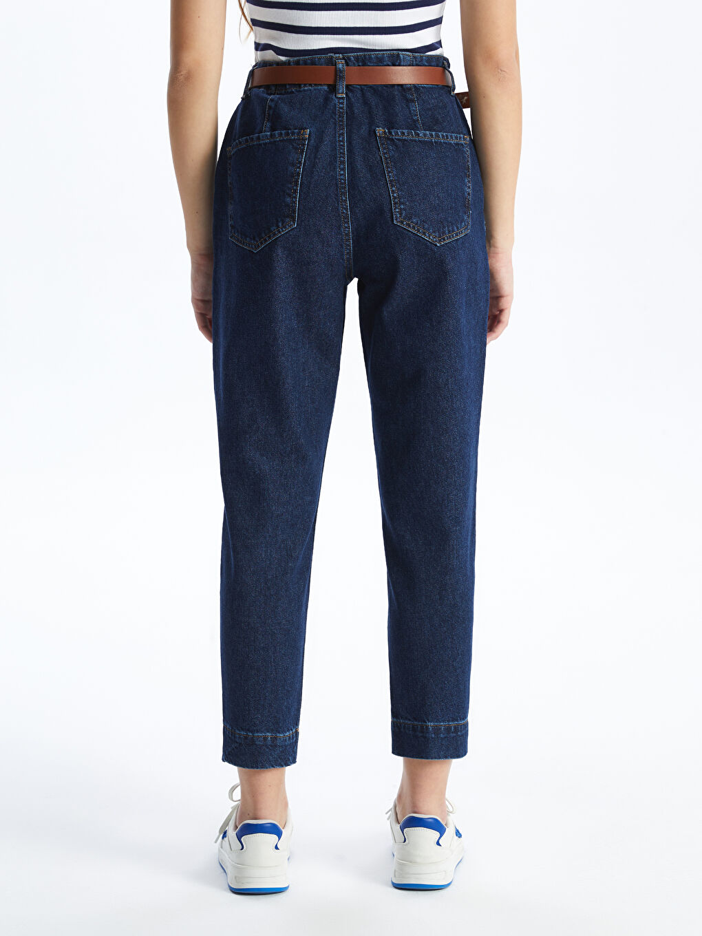 LC Waikiki Farmerke za žene sa kaišem, kroj mama fit -S4BQ86Z8-309