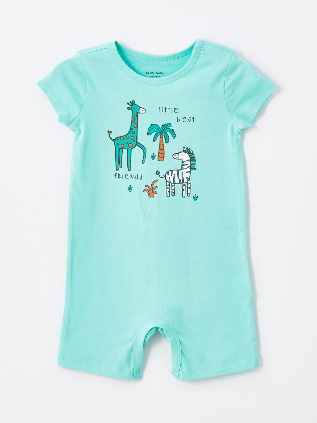 Crew Neck Printed Baby Boys' Jumpsuit 2 Pack -S4BR12Z1-GAS
