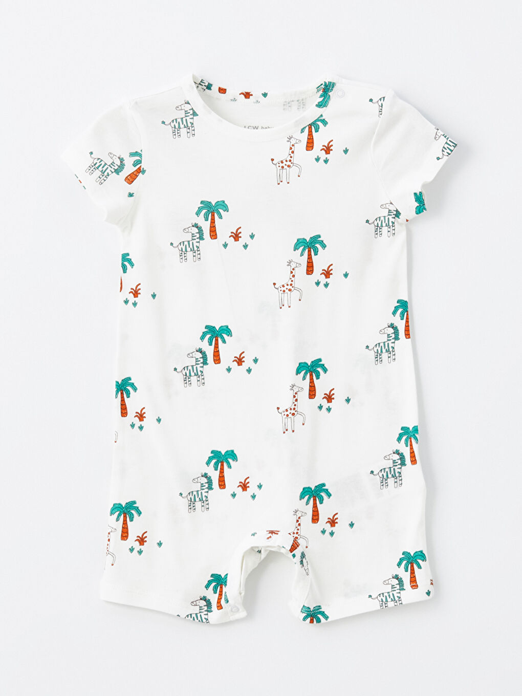 Crew Neck Printed Baby Boys' Jumpsuit 2 Pack -S4BR12Z1-GAS