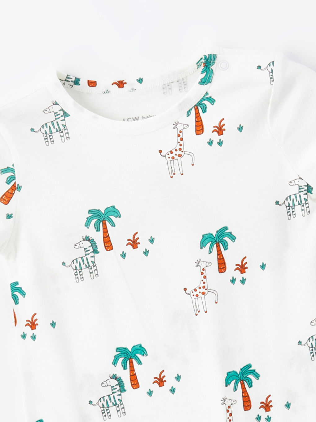 Crew Neck Printed Baby Boys' Jumpsuit 2 Pack -S4BR12Z1-GAS