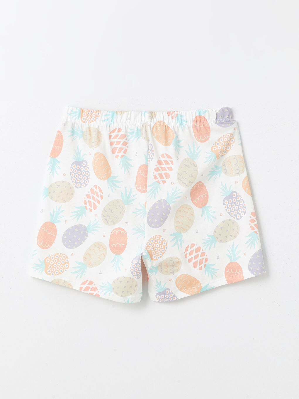 LCW Young Ekru Beli Lastikli Baskılı Kadın Şort Pijama Altı - 1