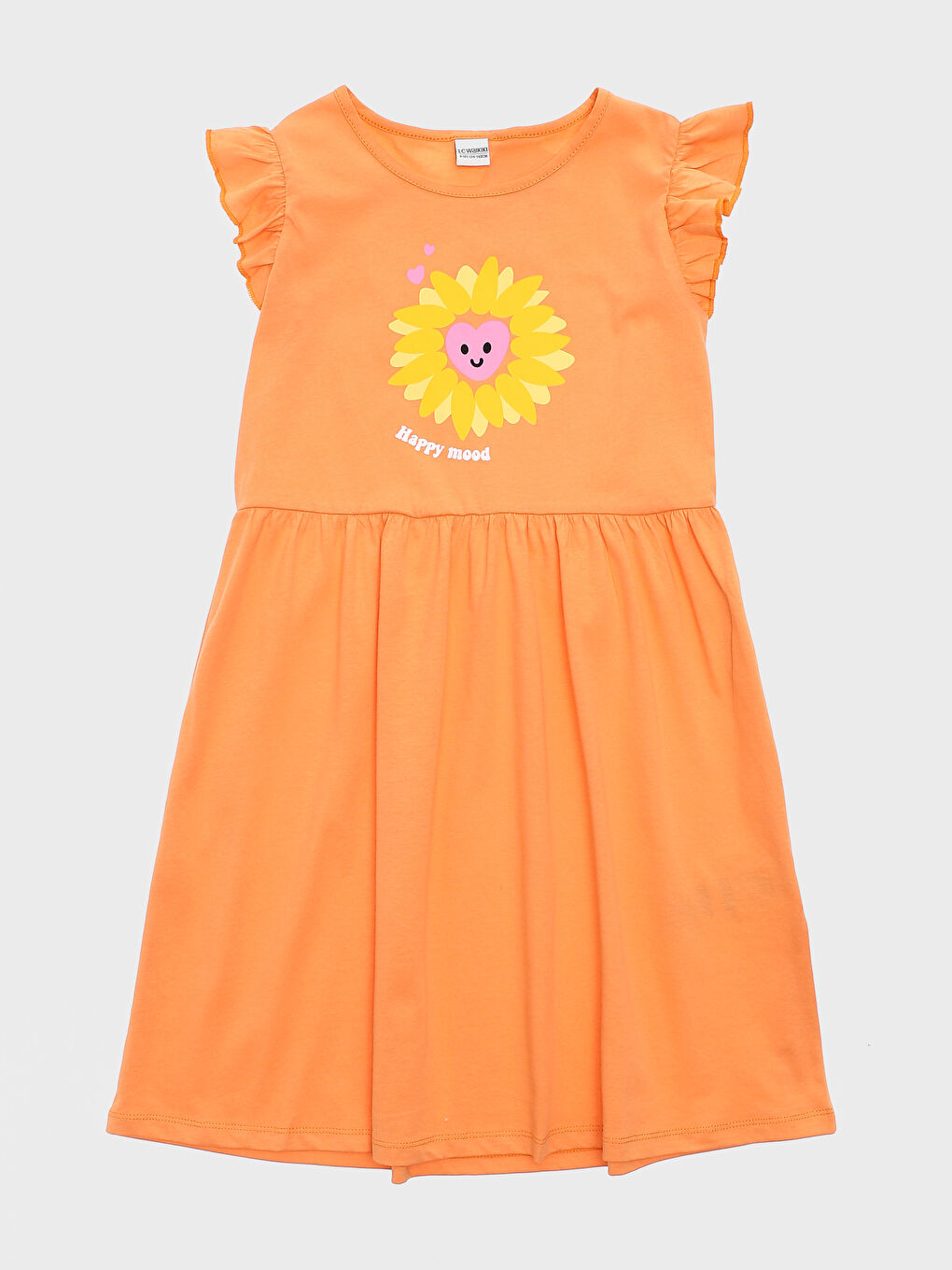 فستان للبنات بياقة دائرية