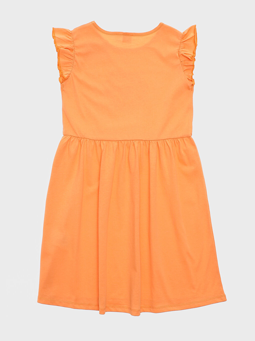 فستان للبنات بياقة دائرية-1