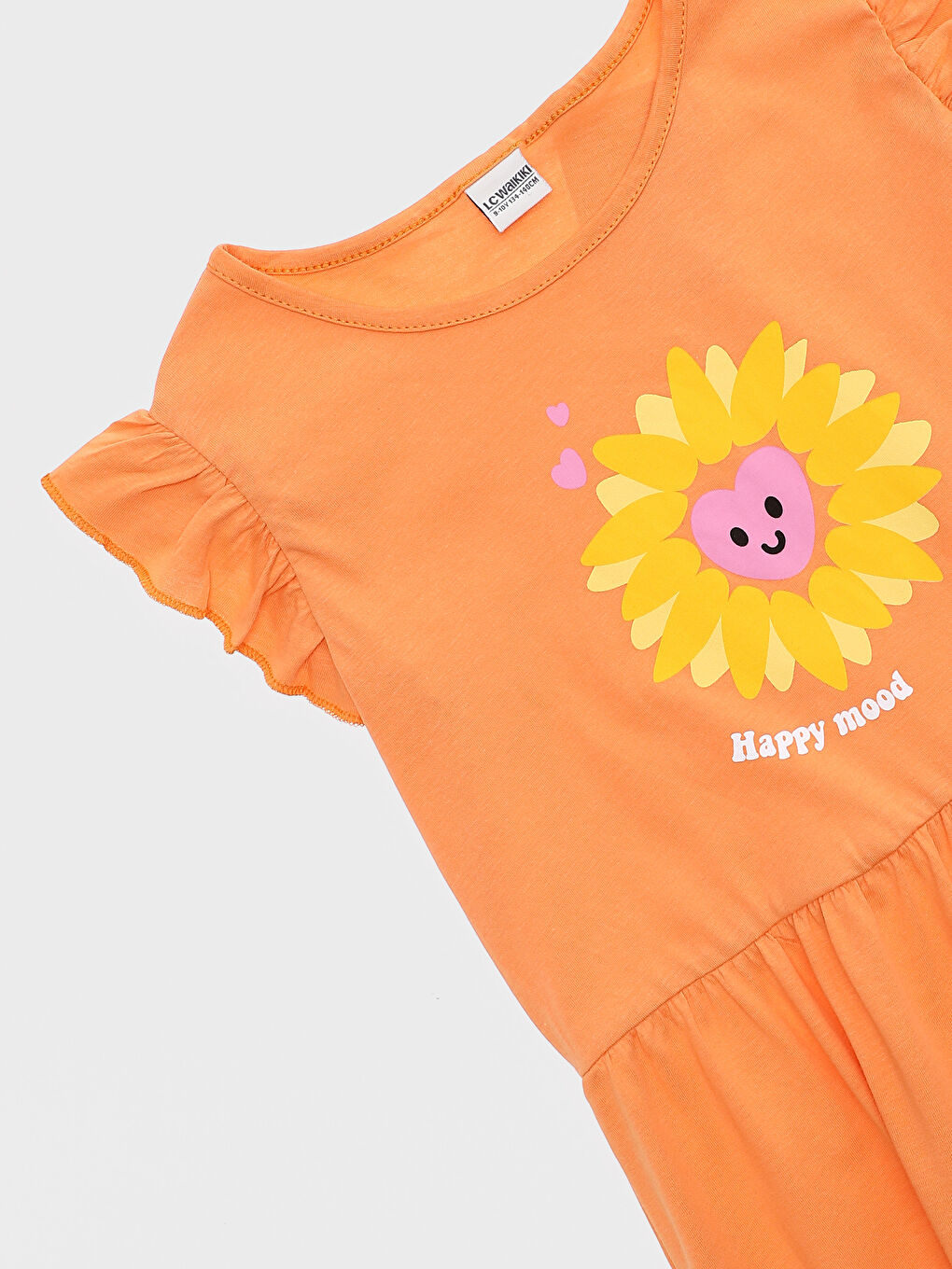 فستان للبنات بياقة دائرية-2