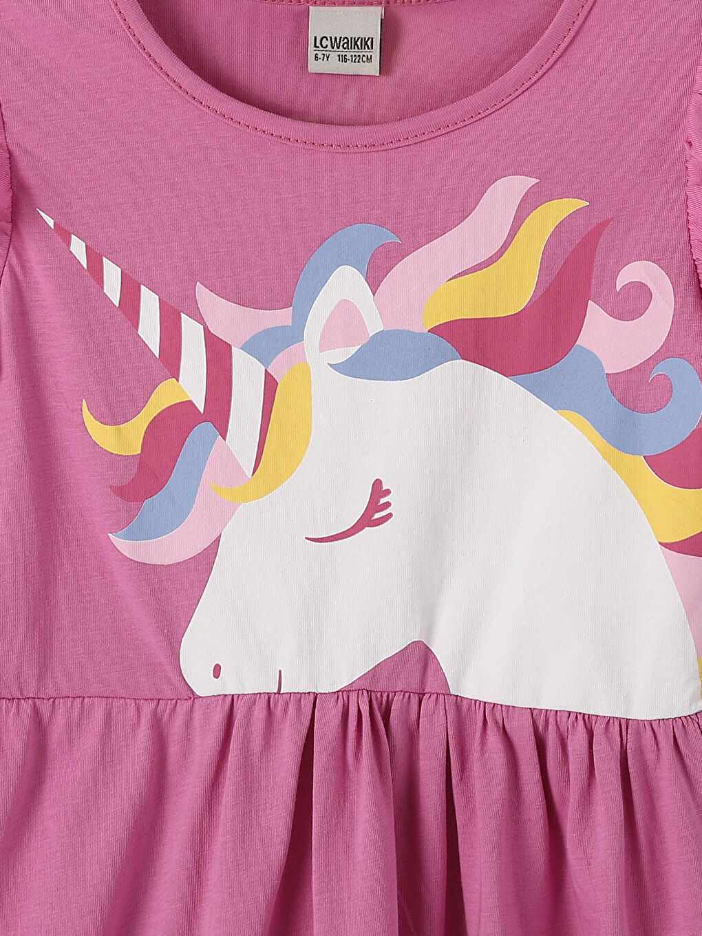 فستان للبنات بياقة دائرية-3