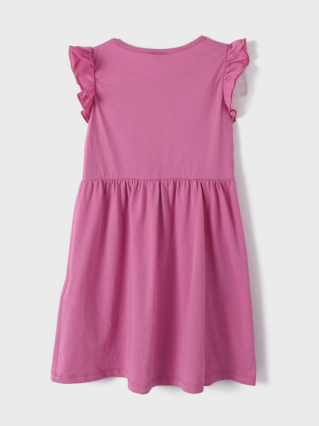 فستان للبنات بياقة دائرية-1