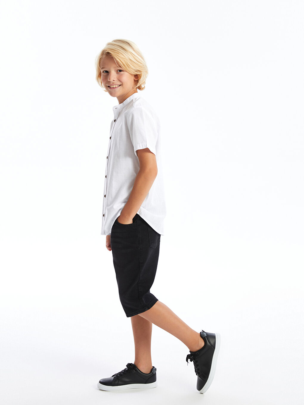 Basic Boys' Denim Shorts -S4BR79Z4-326