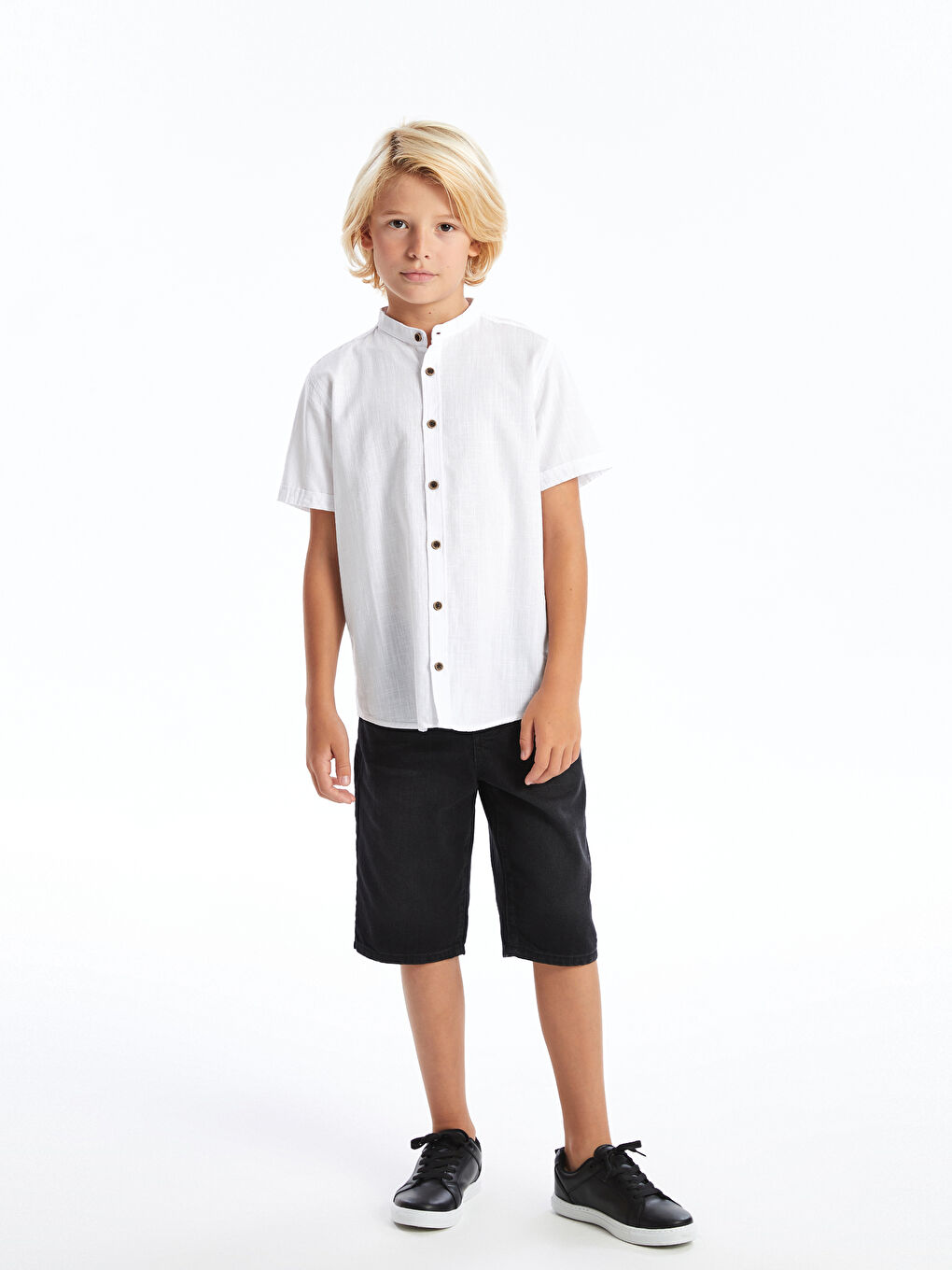Basic Boys' Denim Shorts -S4BR79Z4-326
