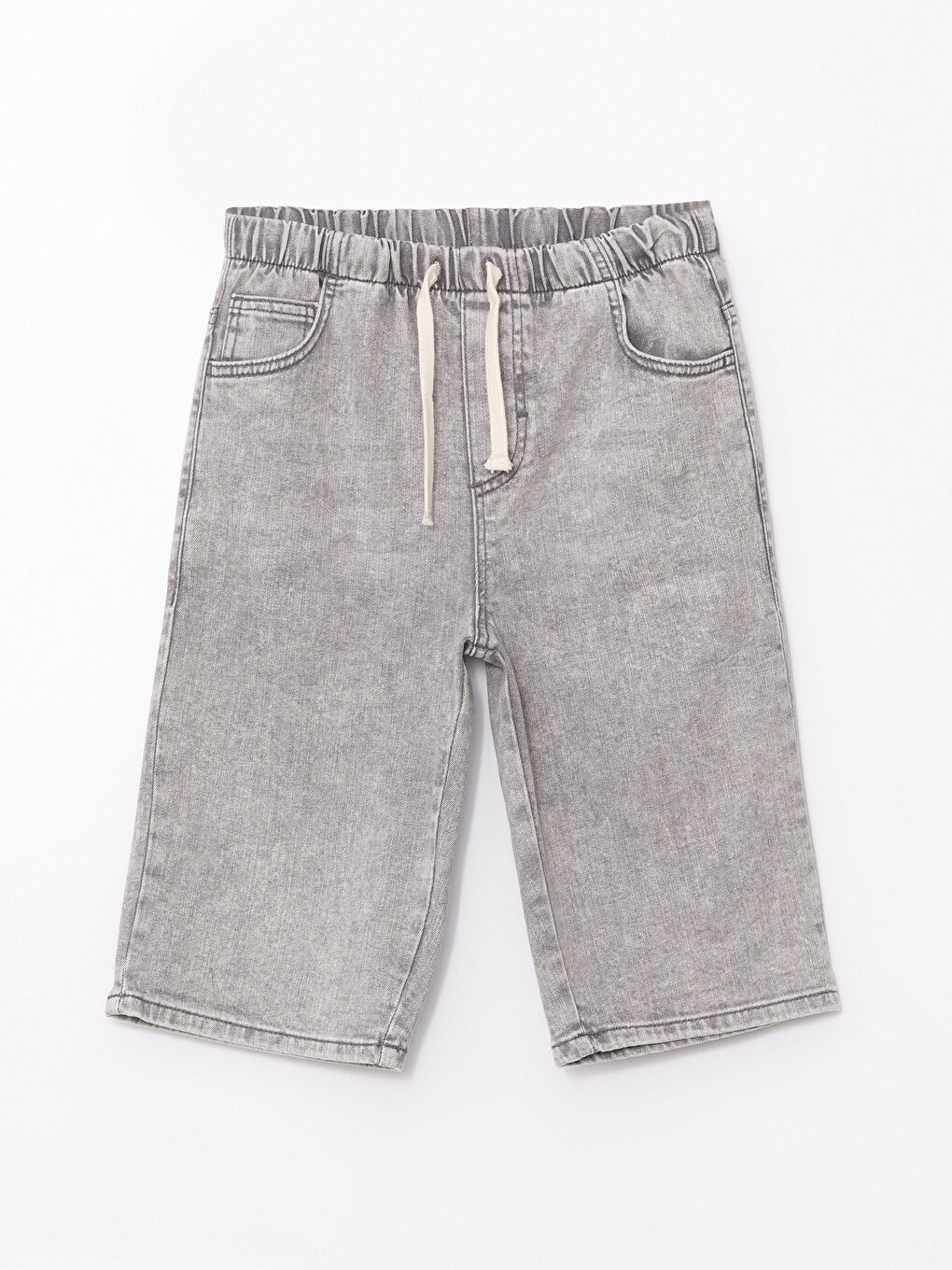 LCW Kids Gri Rodeo Beli Lastikli Basic Erkek Çocuk Jean Roller