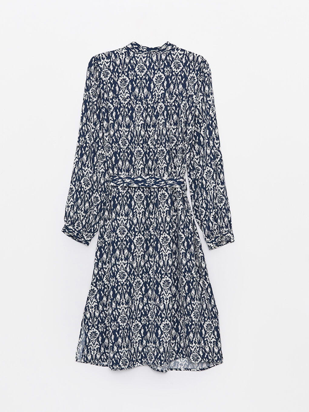 LCW Grace Patterned Long Sleeve Women's Shirt Dress -S4BR92Z8-LS3