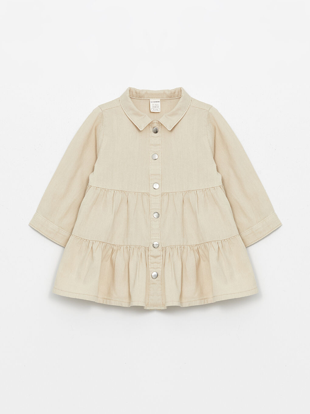 LCW Kids Haljina za bebe devojčice sa kragnom i dugim rukavima -S4BR95Z1-QW5