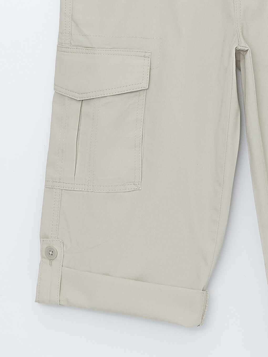 Bej Standart Kalıp Erkek Roller Şort-7