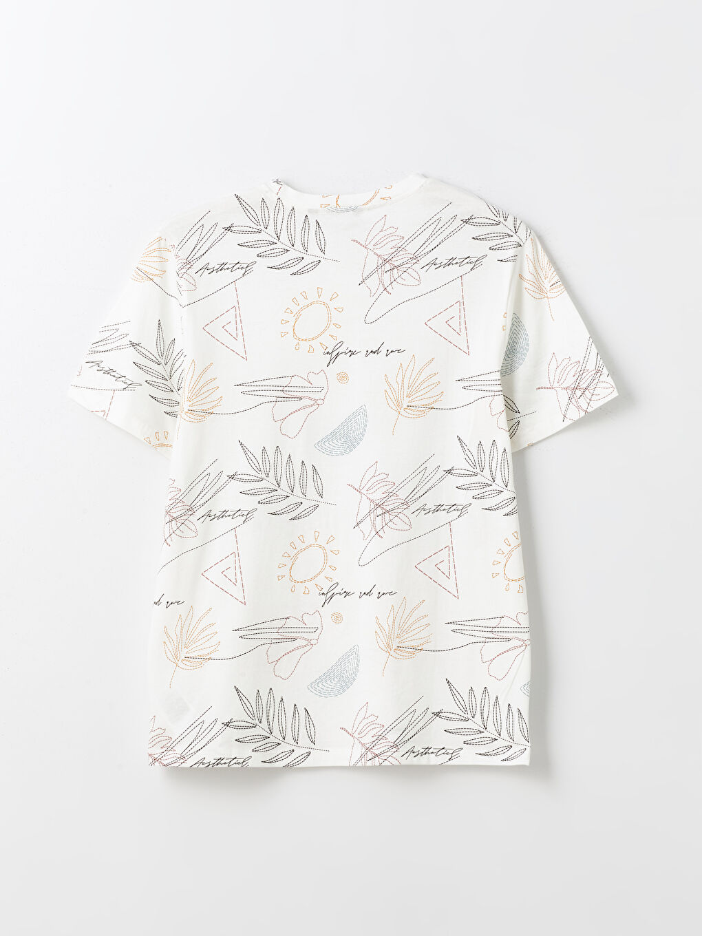 Crew Neck Short Sleeve Printed Combed Cotton Men's T-shirt -S4BS59Z8-EEW